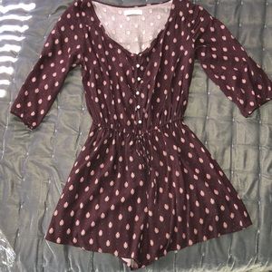 Brown and pink romper💗